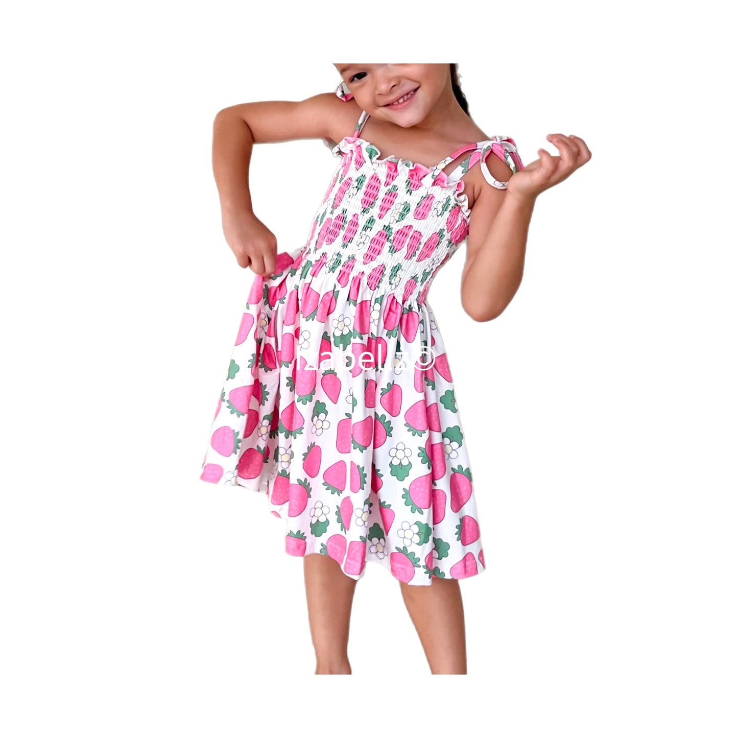Little Girls Strawberries Dress