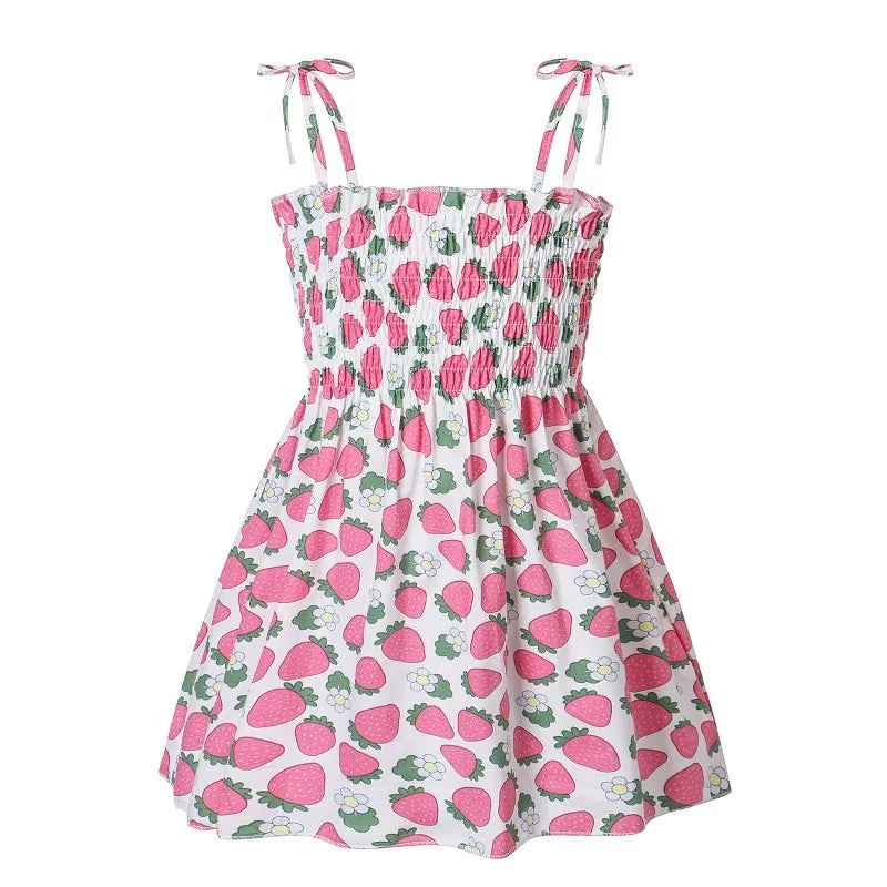 Little Girls Strawberries Dress