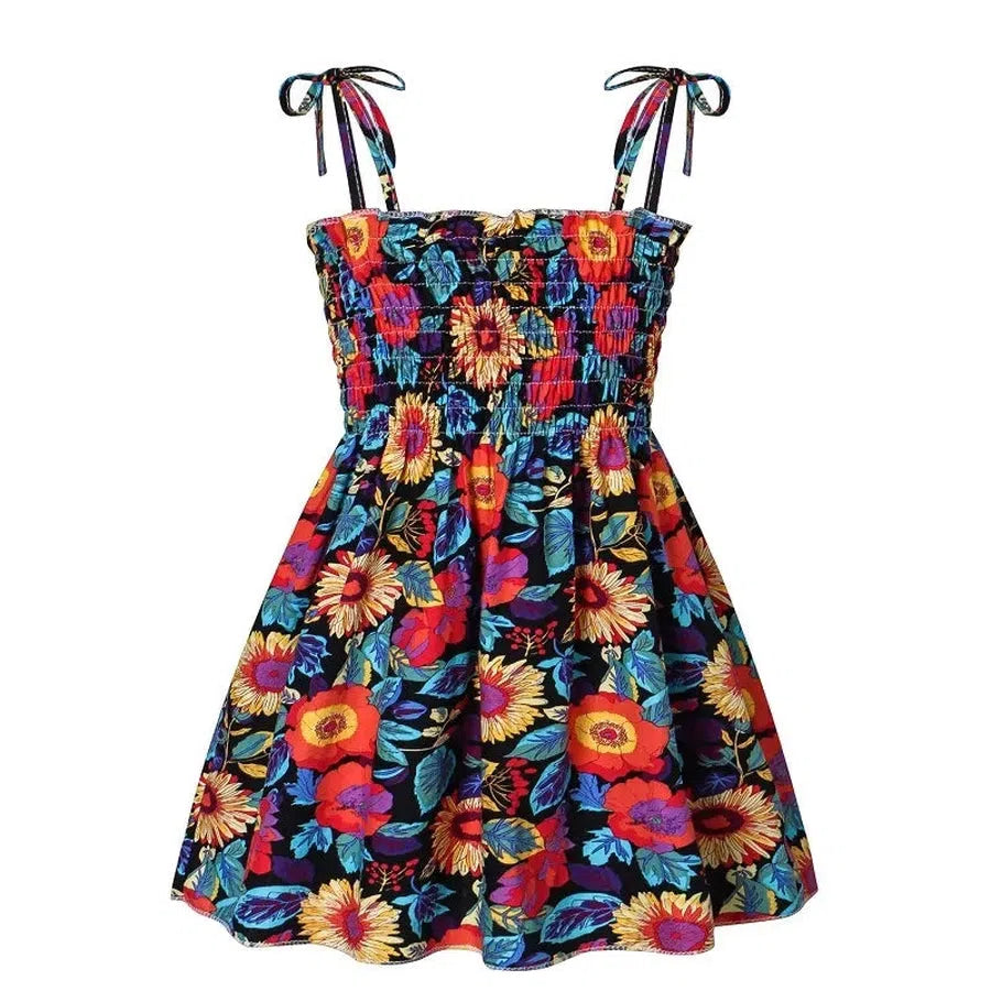Girls' Multi Floral Printed Dress