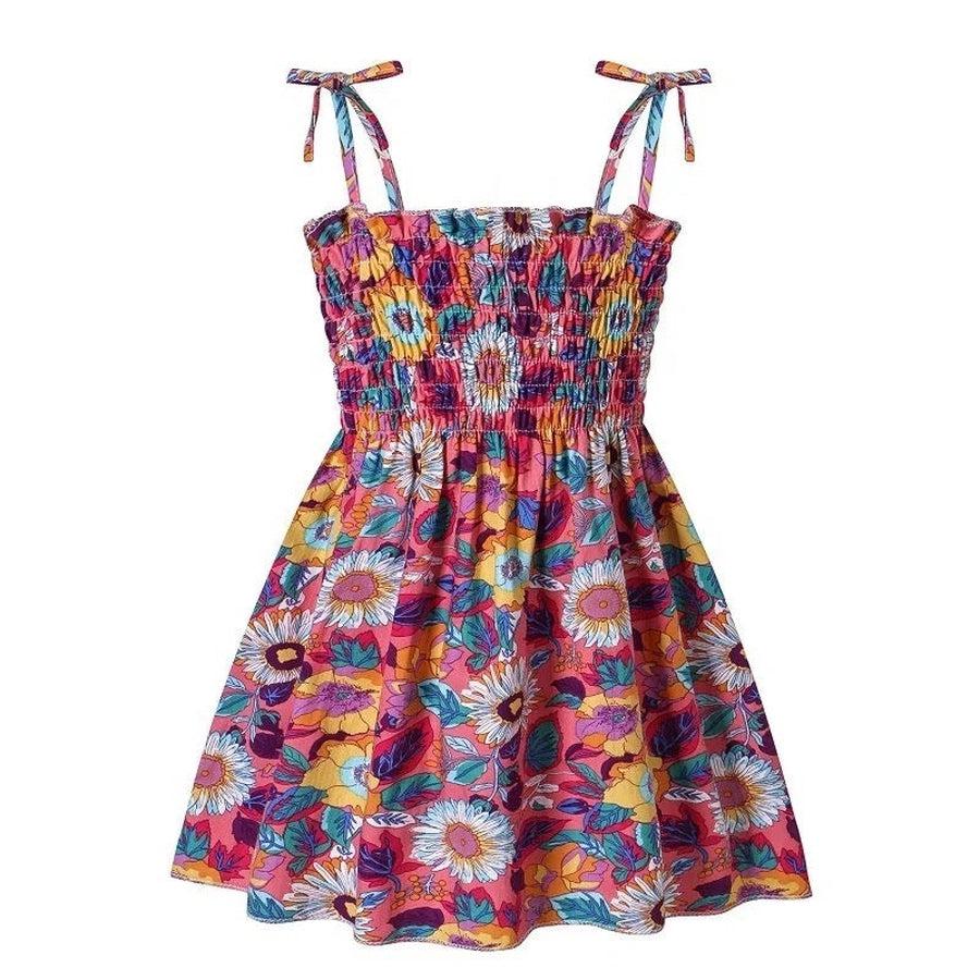 Girls' Flower Printed Dress