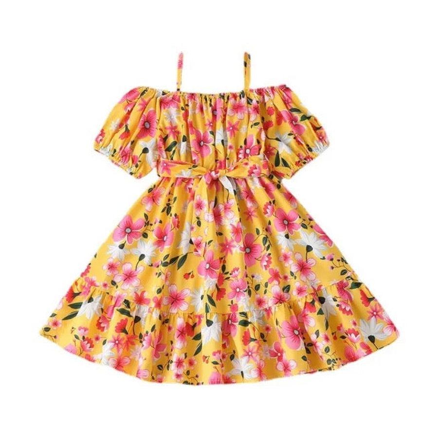 Off shoulder flower dress