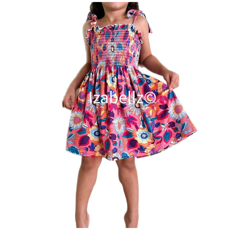 Girls' Flower Printed Dress