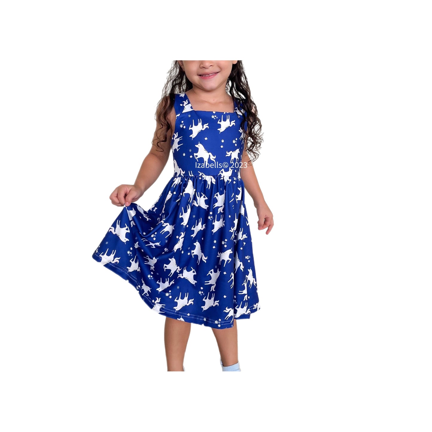 Blue unicorn dress